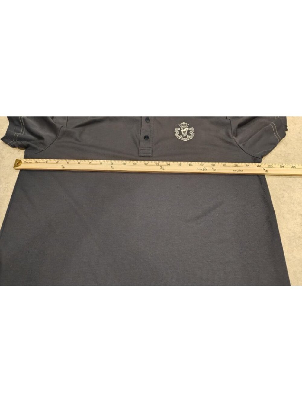Travis Mathew Royal County Down Golf Club Polo Shirt Mens L Gray Pima Ireland - Picture 9 of 10